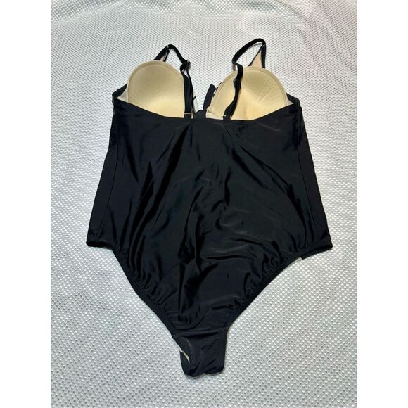 Kona Sol size 18W one piece swimsuit black and white - Picture 2 of 4